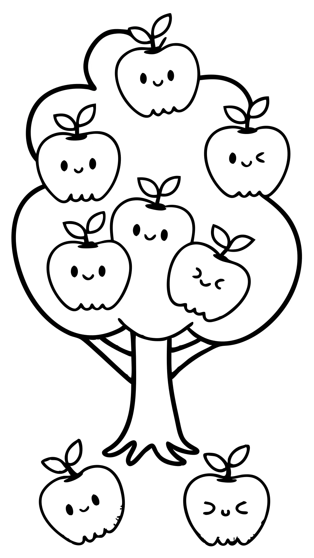 free coloring pages of apples